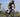Rider sprinting on Yoeleo carbon bicycle