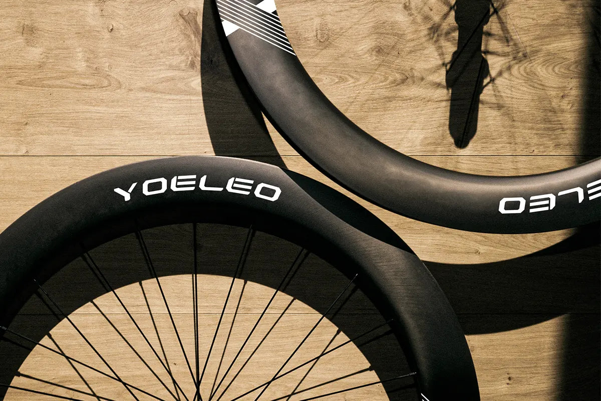 Yoeleo NxT SL2 wheelset decal close-up shot