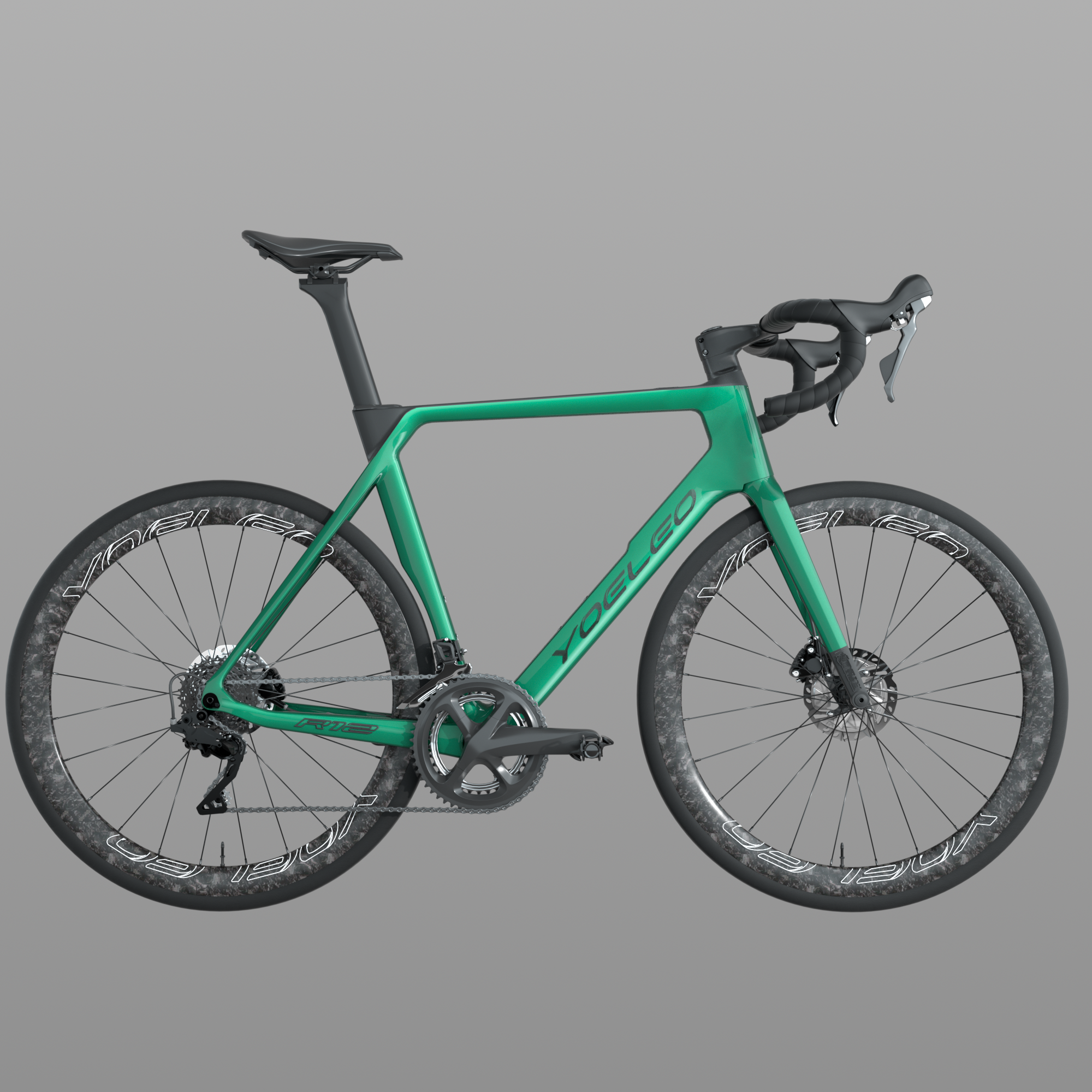 R12 DB Di2 Aero Disc Brake Carbon Road Bike - YOELEO
